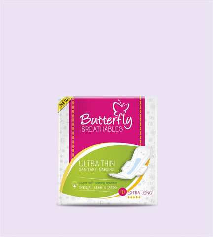 Butterfly Breathable Ultra Thin (Extra Long), 10 Ct - Vitamins House