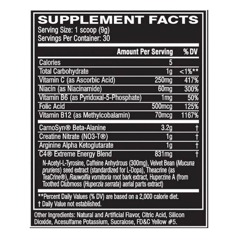 C4 Extreme Energy 30 Servings Cellucor - Vitamins House
