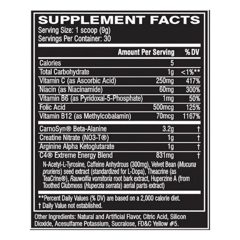 C4 Extreme Energy 30 Servings Cellucor - Vitamins House