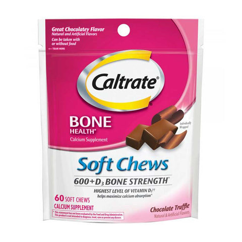 Caltrate Bone Health Calcium Chocolate Flavor 600+D3