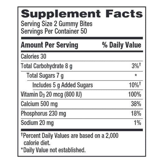 Caltrate Bone Health 100 Gummy Bites - Vitamins House