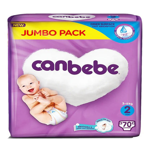 Canbebe Diapers Size 2 (Mini), 70 Ct