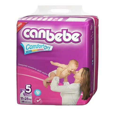 Canbebe Comfort Dry Diapers Size 5 (Junior), 28 Ct - Vitamins House