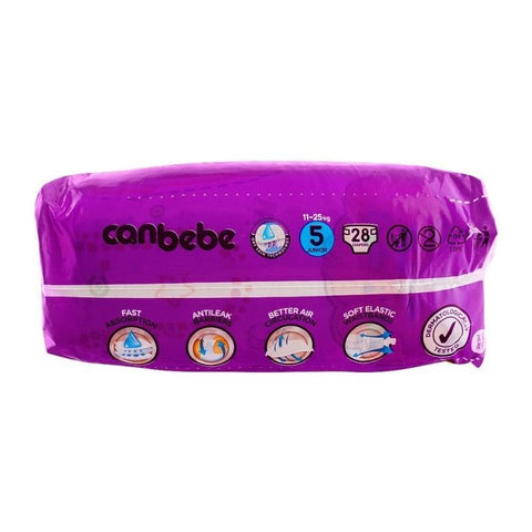 Canbebe Comfort Dry Diapers Size 5 (Junior), 28 Ct - Vitamins House