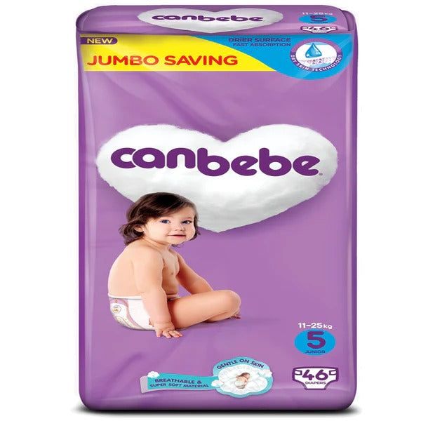 Canbebe Diapers Size 5 (Junior), 46 Ct - Vitamins House