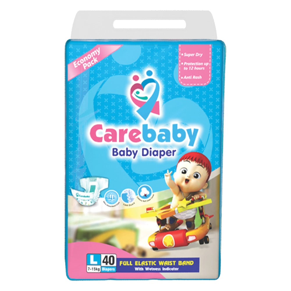 Carebaby Diapers Large | Size 4 | 40 Pcs