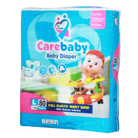 Carebaby Diapers Large | Size 4 | 80 Pcs