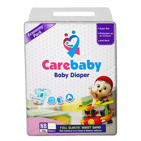Carebaby Diapers New Born | Size 1 | 102 Pcs