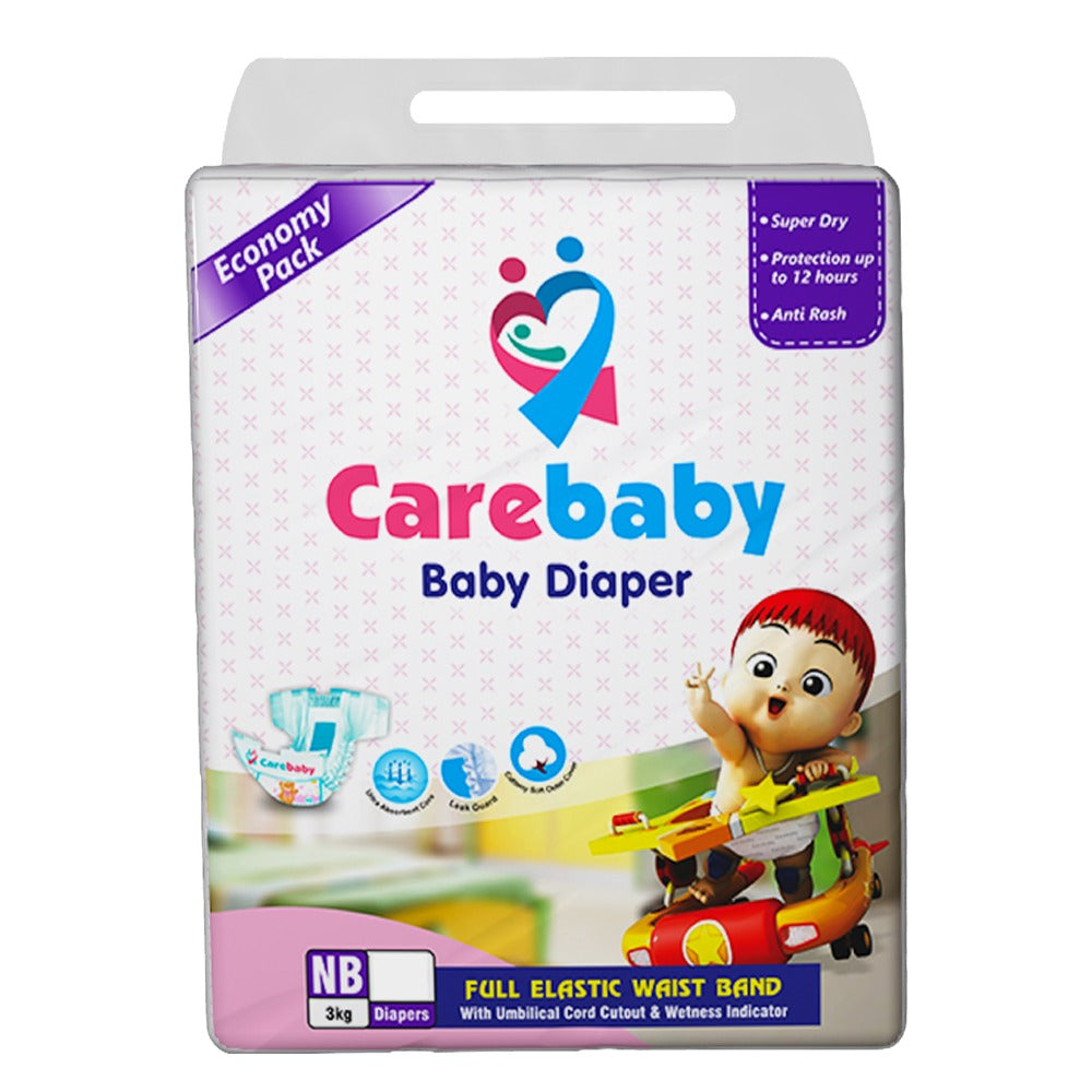 Carebaby Diapers Newborn | Size 1 | 52 Pcs