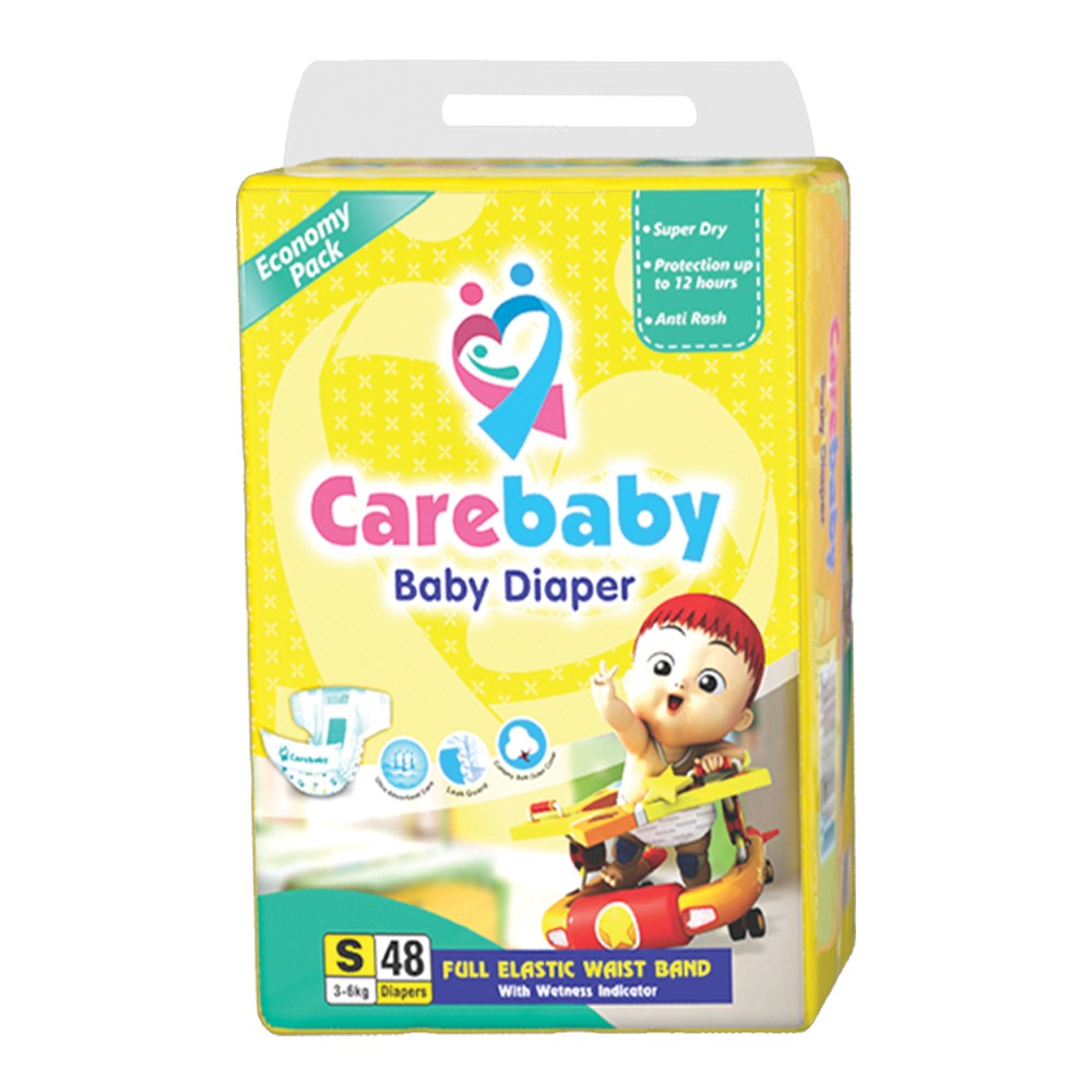 Carebaby Diapers Small | Size 2 | 48 Pcs