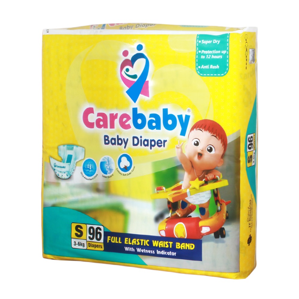 Carebaby Diapers Small | Size 2 | 96 Pcs