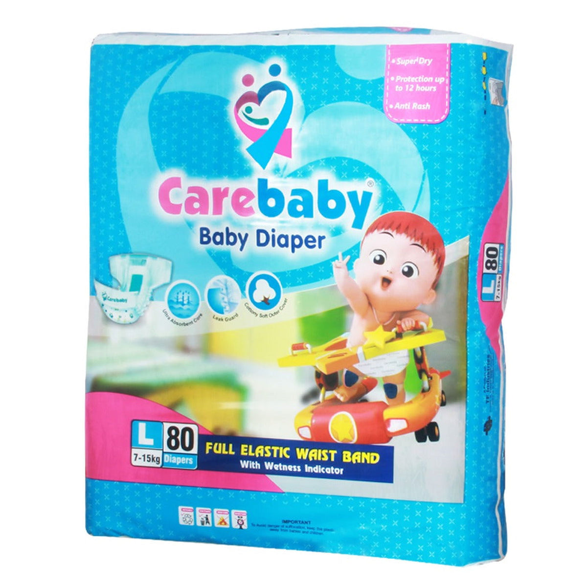 Carebaby Diapers Large | Size 4 | 80 Pcs - Vitamins House