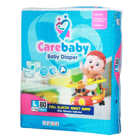 Carebaby Diapers Large | Size 4 | 80 Pcs - Vitamins House