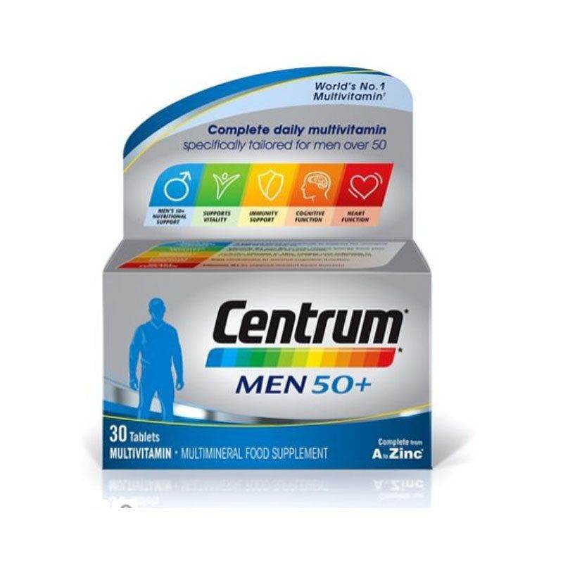 Centrum Men 50+ A to Z Multivitamins & Minerals 30 Tablets - Vitamins House