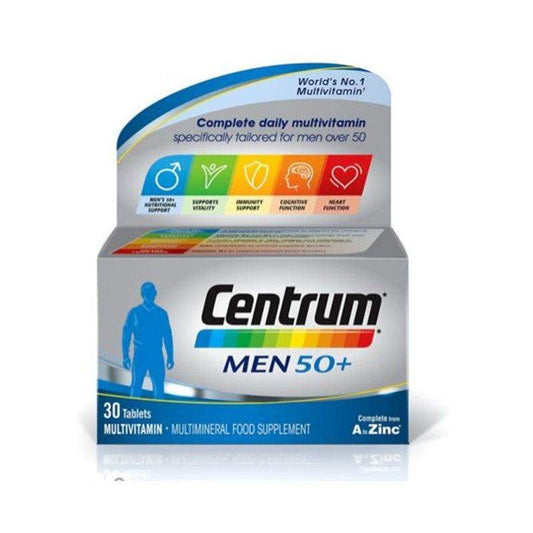 Centrum Men 50+ A to Z Multivitamins & Minerals 30 Tablets - Vitamins House