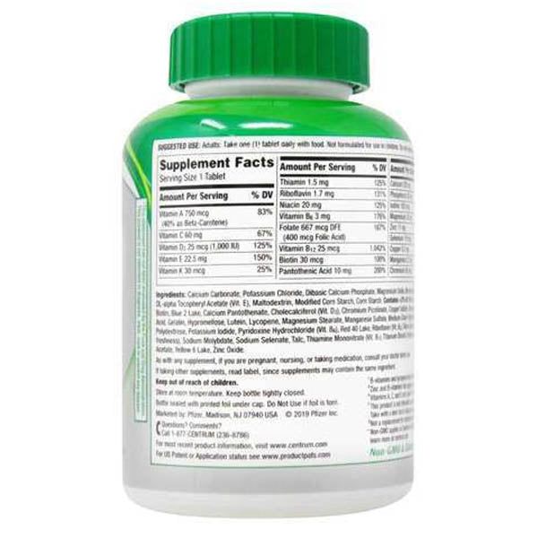 Centrum Silver Adults 50+ 220 Ct - Vitamins House