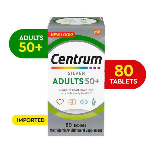 Centrum Silver Adults 50+ 80 Ct - Vitamins House
