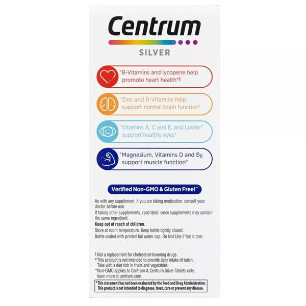 Centrum Silver Men 50+ 100 Tablets - Vitamins House