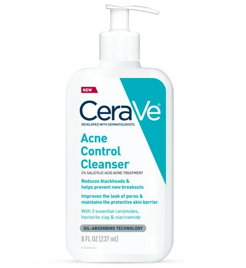 Cerave Acne Control Cleanser 2% Salicylic Acid Acne Treatment 355Ml