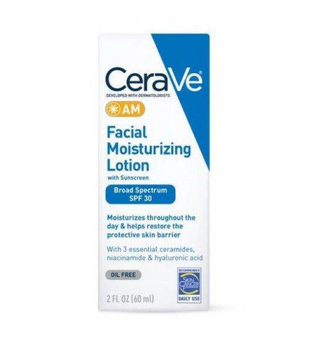 Cerave AM Facial Moisturising Lotion Broad Spectrum Spf 30 Oil Free 60Ml - Vitamins House