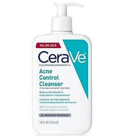 Cerave Acne Control Cleanser 2% Salicylic Acid Acne Treatment 473Ml - Vitamins House