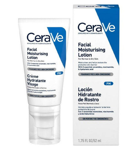 Cerave Facial Moisturising Lotion PM For Normal To Dry Skin 52Ml - Vitamins House