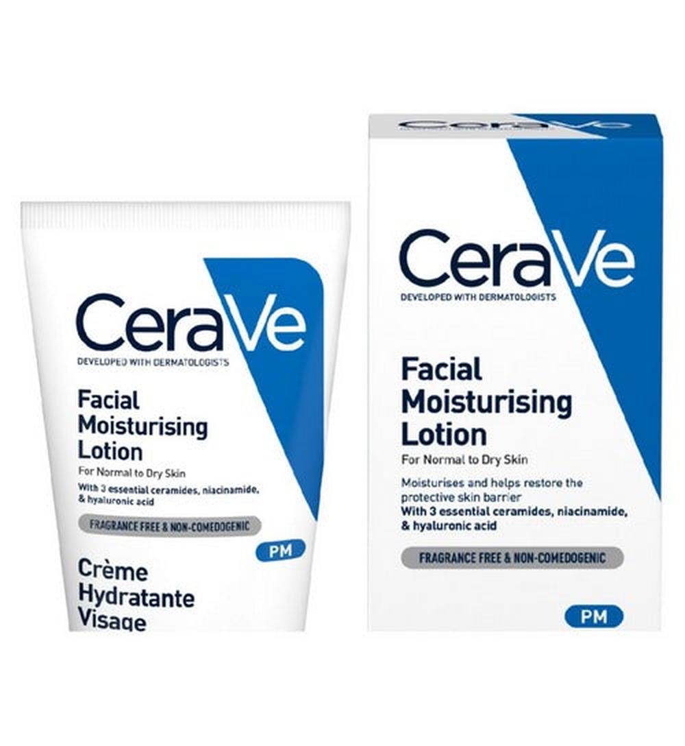 Cerave Facial Moisturising Lotion PM For Normal To Dry Skin 52Ml - Vitamins House