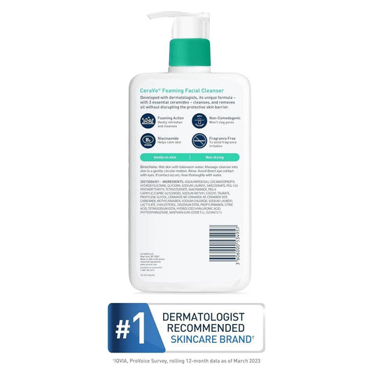 Cerave Foaming Facial Cleanser For Normal To Oily Skin 473Ml - Vitamins House