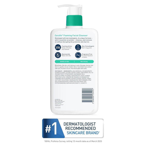 Cerave Foaming Facial Cleanser For Normal To Oily Skin 473Ml - Vitamins House