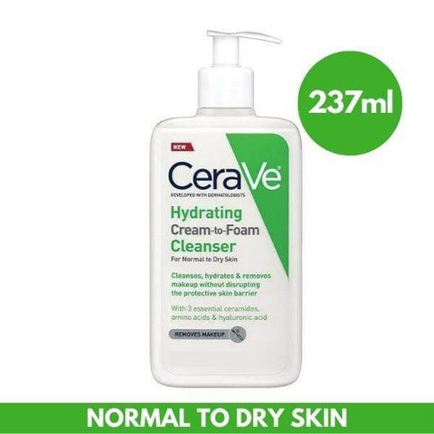 Cerave Hydrating Cream To Foam Cleanser For Normal To Dry Skin 237Ml - Vitamins House
