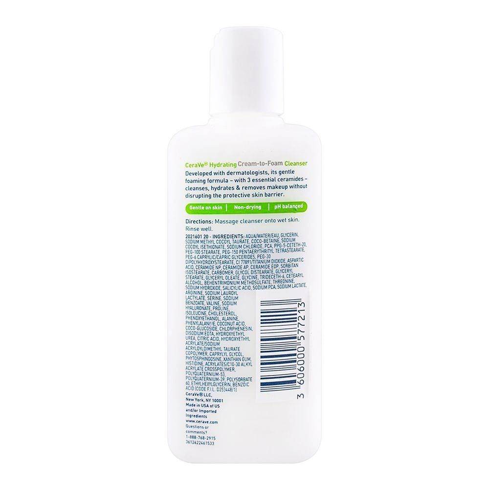 Cerave Hydrating Cream To Foam Cleanser For Normal To Dry Skin 237Ml - Vitamins House