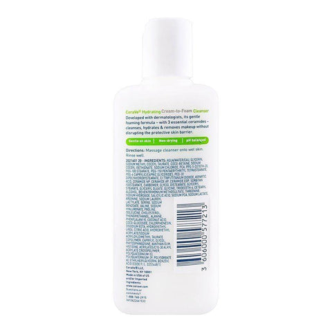 Cerave Hydrating Cream To Foam Cleanser For Normal To Dry Skin 237Ml - Vitamins House