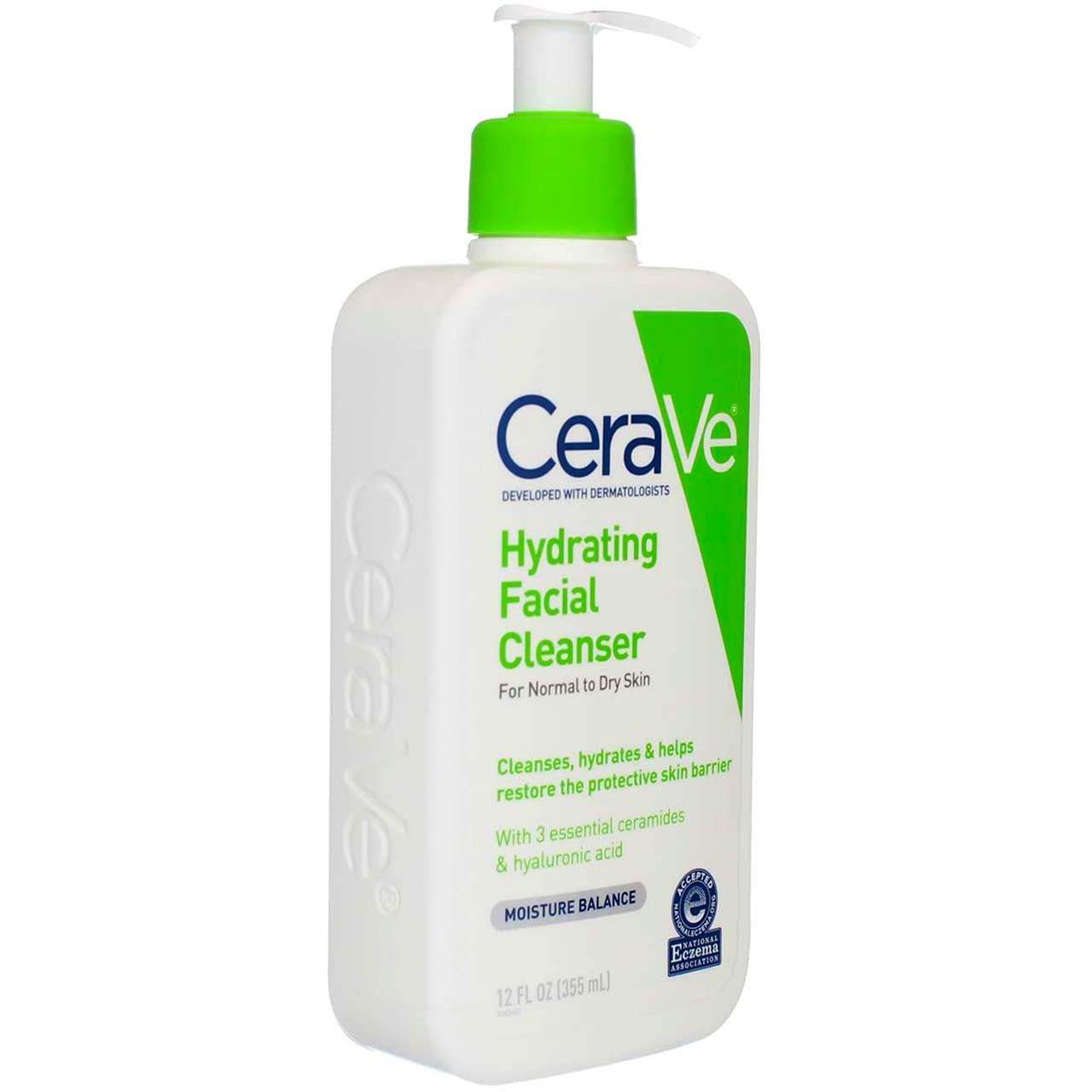 Cerave Hydrating Facial Cleanser For Normal To Dry Skin 355Ml - Vitamins House