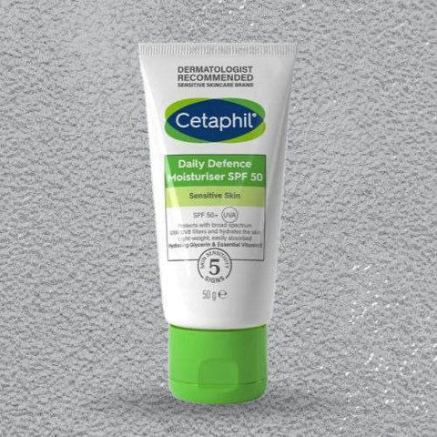 Cetaphil Daily Defence Moisturiser Face Sensitive Skin Spf 50+ UVA 50G - Vitamins House