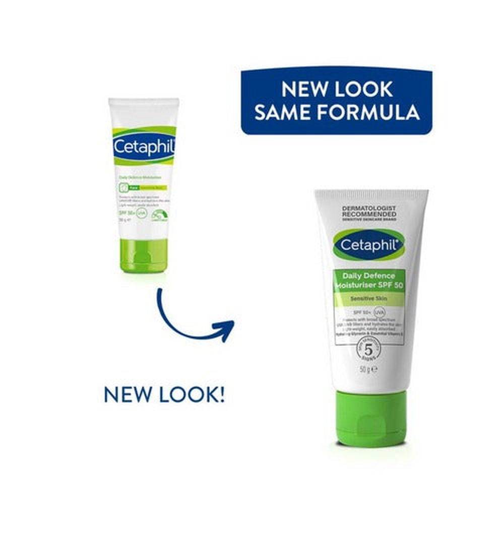 Cetaphil Daily Defence Moisturiser Face Sensitive Skin Spf 50+ UVA 50G - Vitamins House