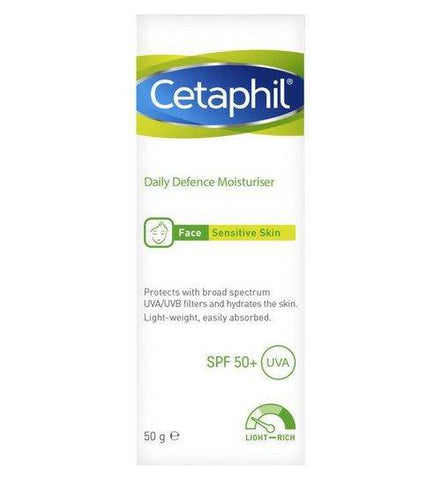 Cetaphil Daily Defence Moisturiser Face Sensitive Skin Spf 50+ UVA 50G - Vitamins House