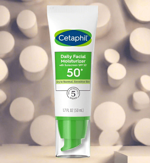 Cetaphil Daily Facial Moisturizer With Sunscreen Spf 50+ Dry To Normal Sensitive Skin 50Ml - Vitamins House