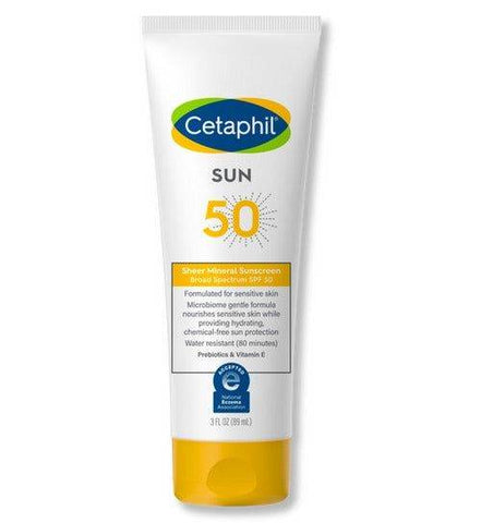 Cetaphil Sheer Mineral Sunscreen Broad Spectrum Spf 50 89Ml - Vitamins House