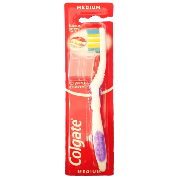 Colgate Classic Clean Medium Toothbrush (Purple), 1 Ct