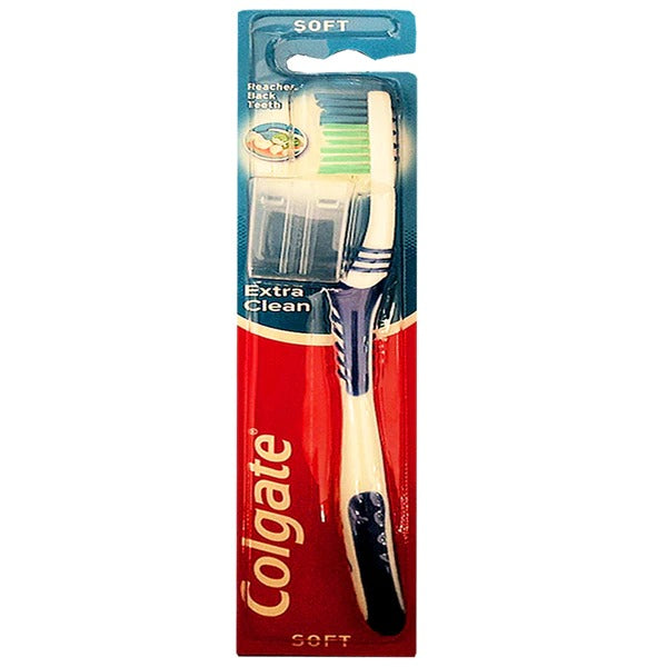 Colgate Extra Clean Soft Toothbrush (Blue), 1 Ct