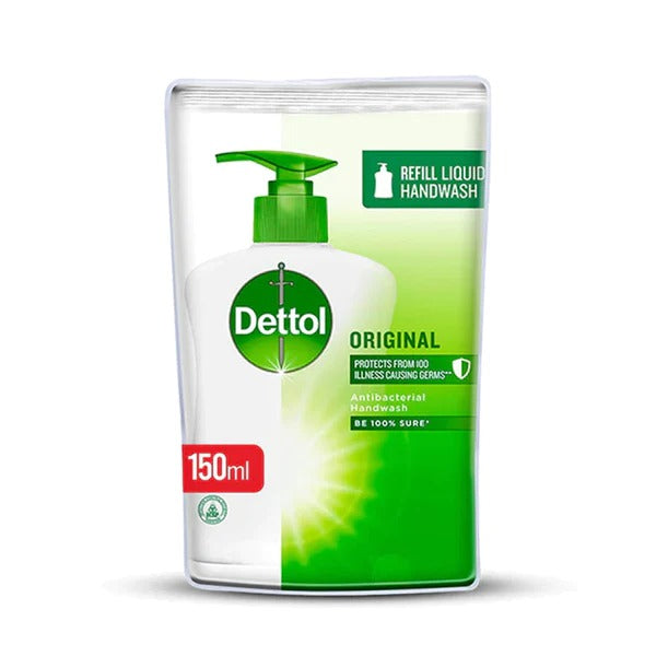 Dettol Original Antibacterial Liquid Handwash Refill, 150ml
