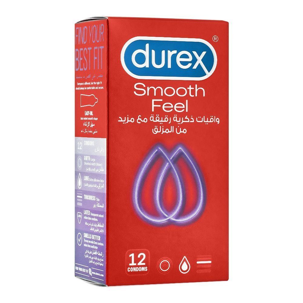 Durex Smooth Feel Condoms, 12-Pack - Vitamins House