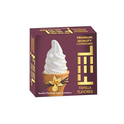 Feel Vanilla Flavored Latex Condoms, 3 Ct - Vitamins House