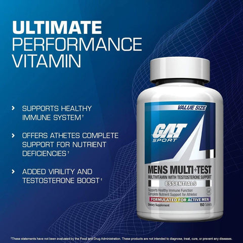 GAT Mens Multi + Test 150 Tablets - Vitamins House