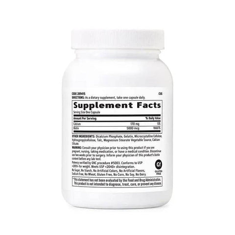 GNC Biotin 5000 mcg 120 Ct in Pakistan Vitamins House