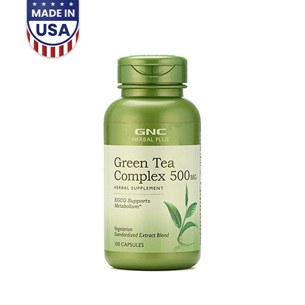GNC Herbal Plus Green Tea Complex 500mg 100 Capsules