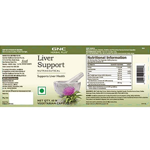 GNC Herbal Plus Liver Support | 50 Capsules