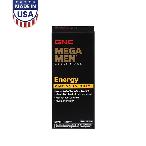 GNC Mega Men Essential Energy One Daily Multi, 60 caplets