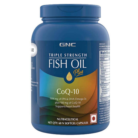GNC Triple Strength Fish Oil Plus CoQ10 60CT