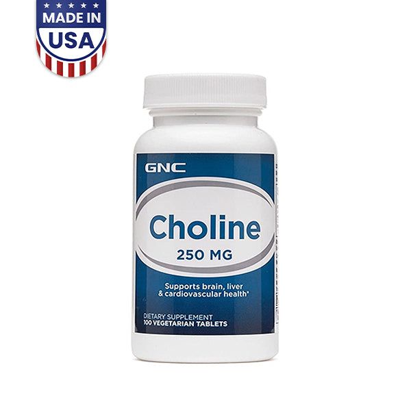 GNC Choline 250mg 100 Tablets - Vitamins House